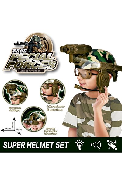 OEM Special Forces Military Helmet with Lights and Sound, Camouflage