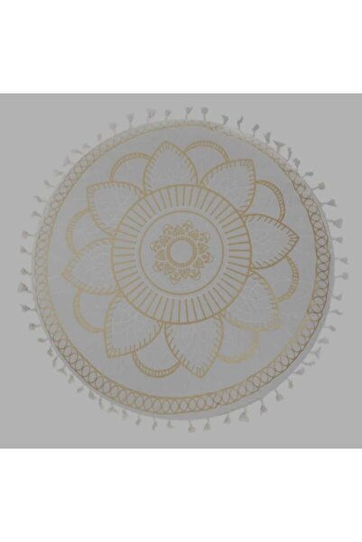 OEM Round Mandala Decorative Pillow with Tassels for Sofa Ø40cm