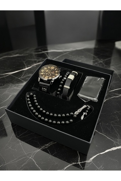 Ersoy Special Valentine's Day Men's Watch Gift Set (Lighter+Watch+Prayer Bead...