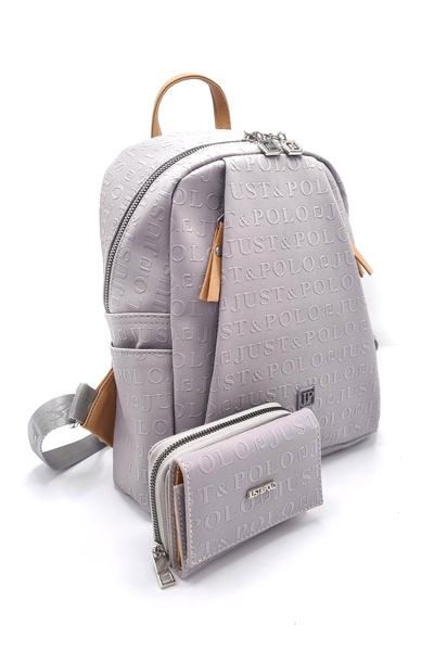 Miami Polo Club Just Polo Women's Black Tan 9-Compartment Embossed Printed Ba...