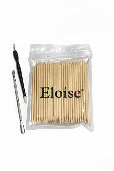 OEM Manicure Accessories Set – Orange Wood Sticks + Metal Cuticle Tools