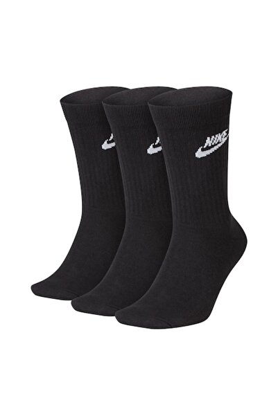 Nike Unisex Everyday Essential Socks Set - 3 Pairs, Black, 34-38