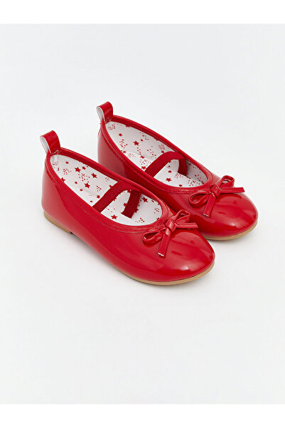 LC Waikiki مجموعة إلسيفا حذاء باليه للفتيات مزين بفيونكة حمراء