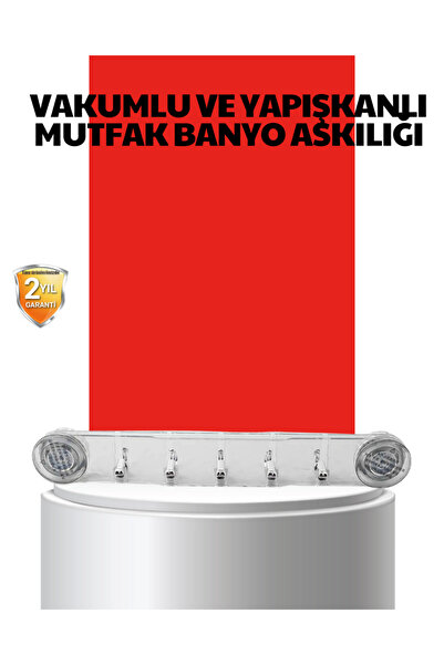 ZERO LAND Sptrns Vacuum and Adhesive Kitchen Bathroom Hanger with 5 Compartme...