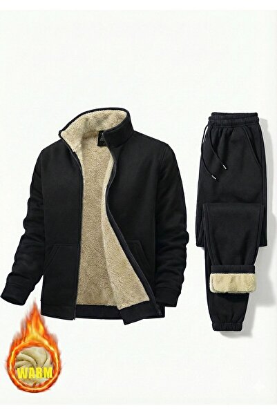 CLASSY.MODA Premium Unisex Ultra Warm Hooded Tracksuit Set with Plush Inner L...