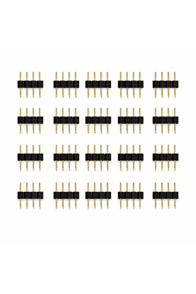 Ledarmy RGB LED Konnektör 4 Pin Erkek RGB LED Şerit Birleştirme Ucu Erkek Jum...