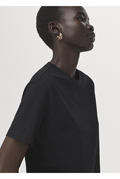 MANGO Woman Kısa kollu pamuklu tişört