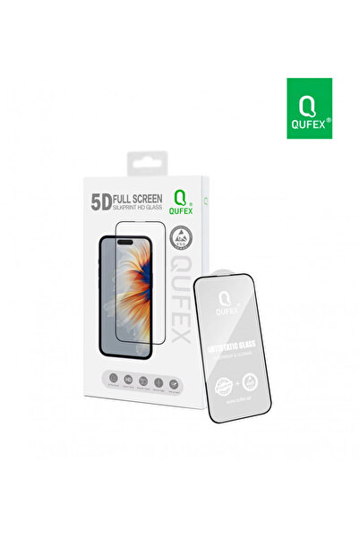 QUFEX 5D Full Screen Clear Glass Screen Protector - Iphone 15 Pro Max