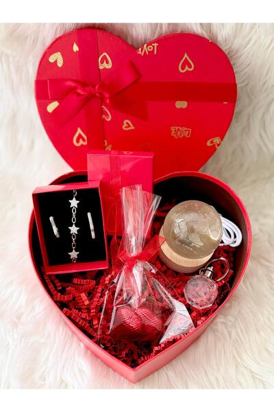 Lilyum Aksesuar Sevgililer Günü Doğum Günü Renk Değiştiren Küre ve Anahtarlık...