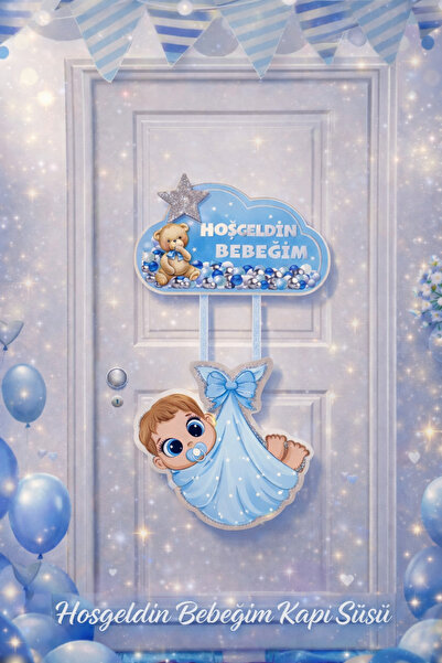 Party City Welcome Baby Hospital Room & Door Decoration – Pink Baby Girl Themed