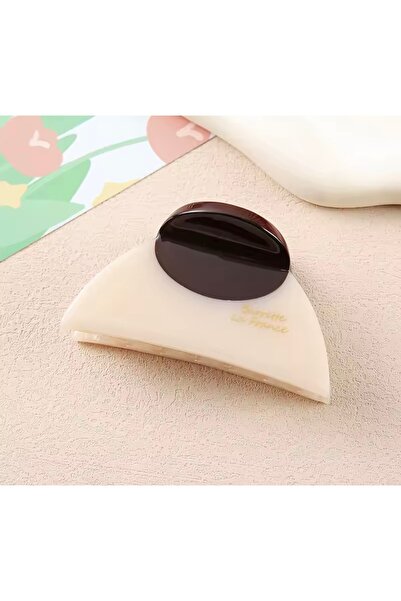 Xui Trend Model La France İtal Mandal Kemik Toka Krem Kahverengi İki Renkli T...