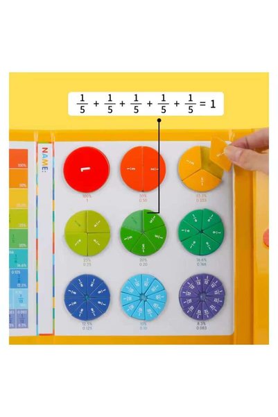 TeTea Kit Educational Tetea, Jocul de Fractii Magnetice cu Prietenii Savanei (Zebra)