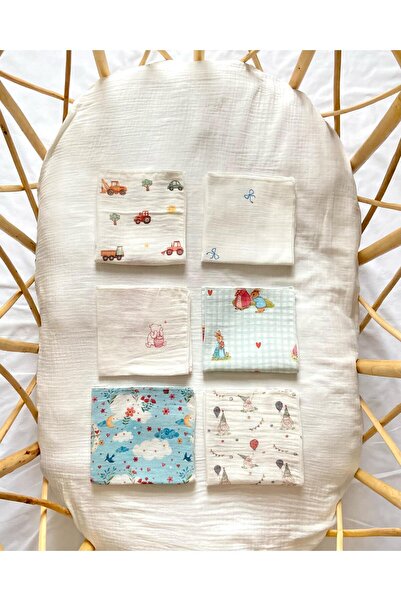 Zezig Muslin Wipes Set (6 Pieces) - Bebiş