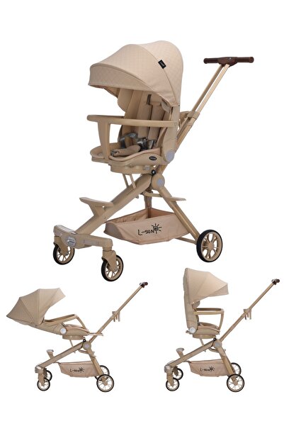 L-Sun Compact, foldable baby stroller, reversible seat, bright headlight and ...