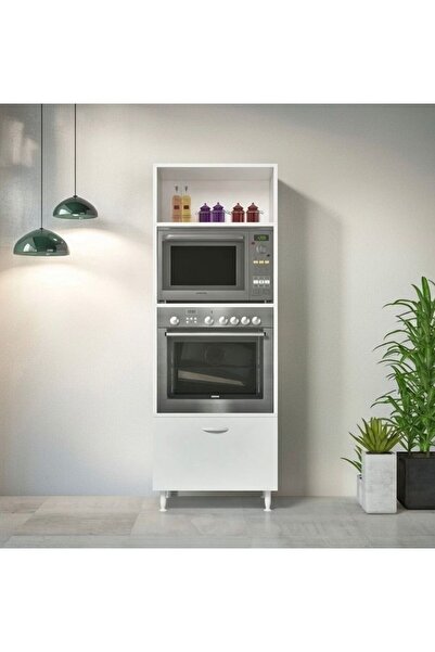 FERZA Mobilya 1.Sınıf MDF gövde Fırın&Mikrodalga Uyumlu Çok Amaçlı Mutfak Dol...