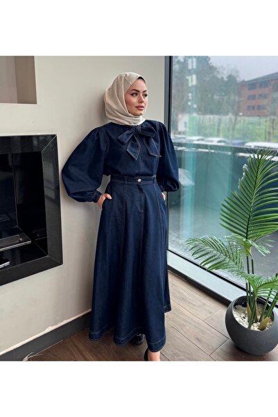 moda alkoc Kot denin etekli takım