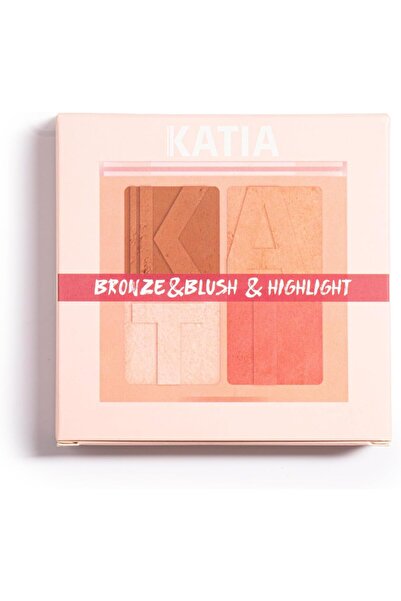 KATYA Women's Bronze, Blush, and Highlight Palette, Model BBH794