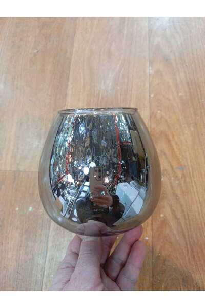 ADA AVİZE Füme Rengi Oval Fanus Avize Camı E27 (orta Çap 13 Cm,boyu 12,5 Cm)