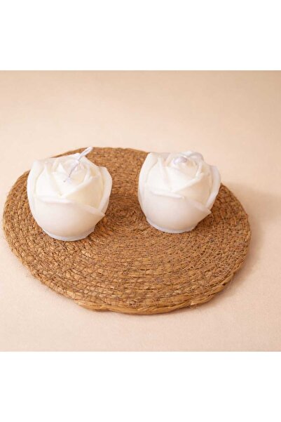 lumina candless handmade i burn for you Gül Şekilli Dekoratif Mum – 1 Adet | ...