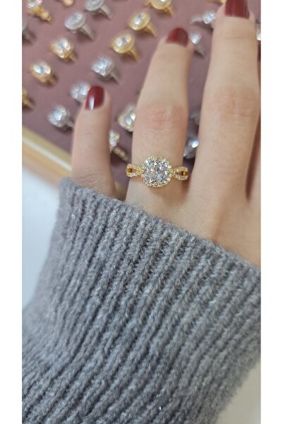 ARTEMİSİA Premium Design Sparkling Women's Double Color Ring Adjustable Witho...