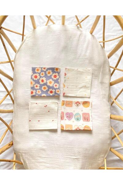 Zezig Muslin Handkerchief Set (4 Pieces) - Daisy Blue