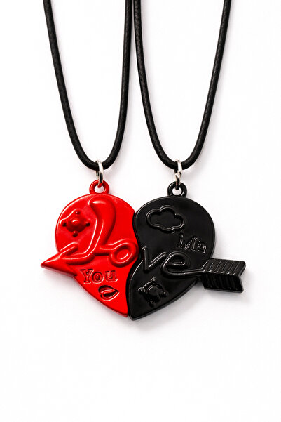 MakeWell Heart and Arrow Design Love You and Me Written Magnetic 2-Piece Frie...