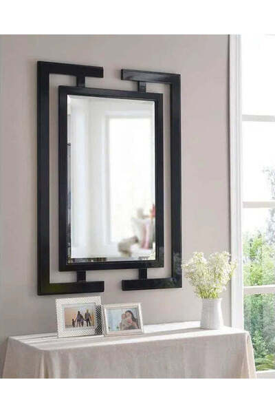 fromro Oglindă ATENA 80 cu ramă metalică neagră mată