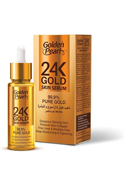 Golden pearl 24K Gold Skin Serum, 99.9% Pure Gold with Vitamins E & B3, Deep ...