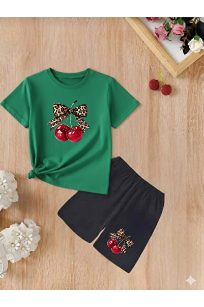 DOCE ELEGANTE SET DE VARĂ PENTRU COPII CU IMPRIMEU KİRAZ KURDALE