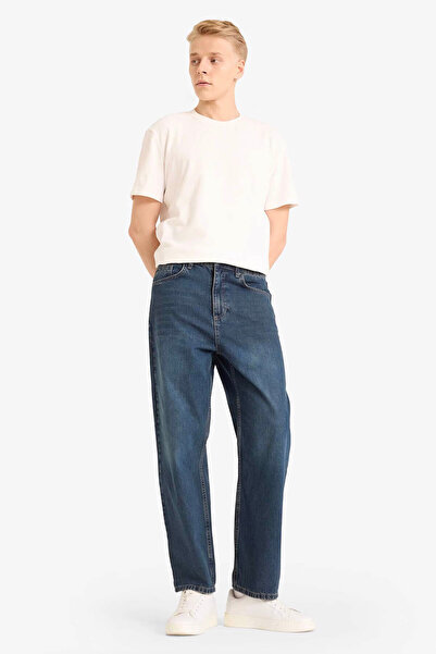 DeFacto Baggy Fit Koyu Mavi Erkek Jean Pantolon G8323AX/NM34