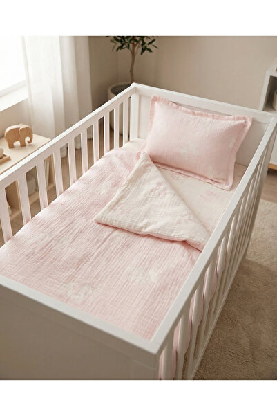 Pufuduk Baby طقم غطاء لحاف للأطفال مصنوع من قطن الموسلين بنسبة 100%، مكون من ...