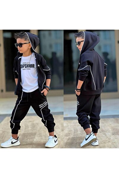 Bisahane طقم بيكيه بغطاء رأس للأولاد من سوبريور