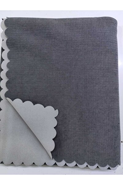 POYRAZ HOME Örme Kumaş Süngerli Kaymaz Koltuk Çekyat Örtüsü -Füme-