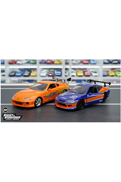 HOT WHEELS Hızlı ve Öfkeli 2'li Paket 1-32 Ölçek - Toyota Supra & Nissan Silv...