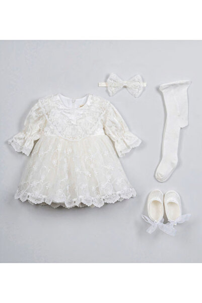 Pugi Baby Baby Girl Stylish Lace Mevlüt / Special Occasion Dress