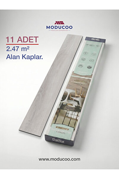 MODUCOO Simba Kendinden Yapışkanlı Parke 2,5 mm – Dayanıklı Zemin Kaplama (11...