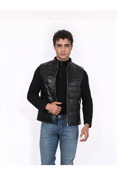 The Leather Craft Hakiki Erkek Deri Yelek