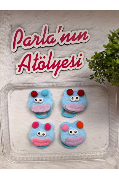 SOFT 2 paketa plavih slatkih gumica za kosu sa životinjskim motivima (biće is...