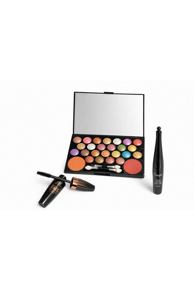 OEM Set machiaj profesional – Paletă farduri multicolor + Mascara + Eyeliner