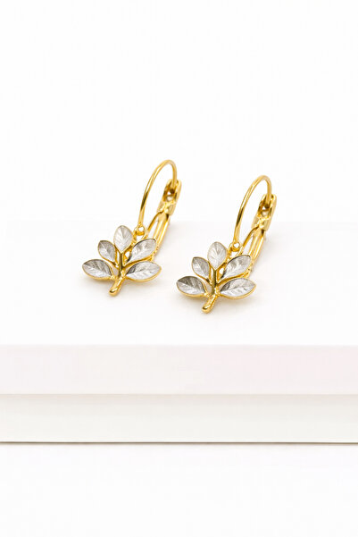 MakeWell High-Quality Brass Dangle Earrings with Olive Branch Figure – Stylis...