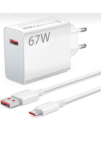 Orjinal Mi 67 Watt Turbo Type-C Şarj Set Kablo + Başlık 67 w Şarj