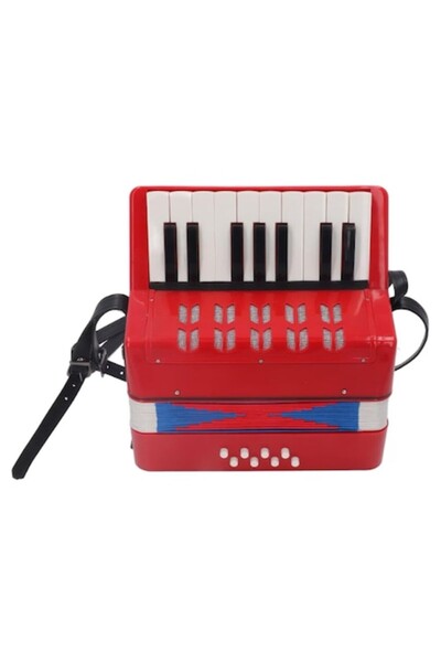 Rovitech Acordeon clasic pentru copii, 17 clape, 8 basuri, roșu