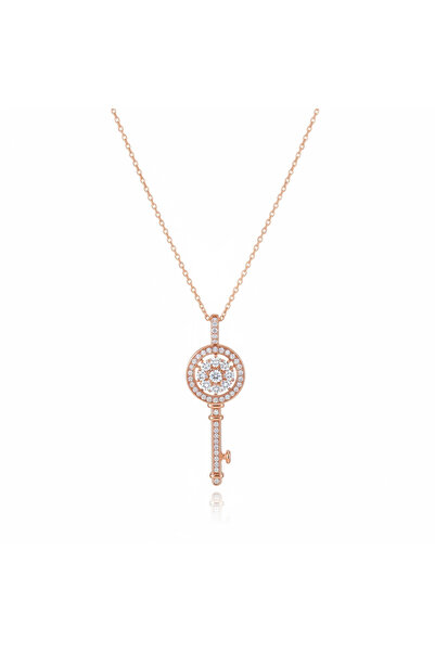Cioze Jewellery Anahtar Figürlü Taşlı Paslanmaz Çelik Kadın Kolye