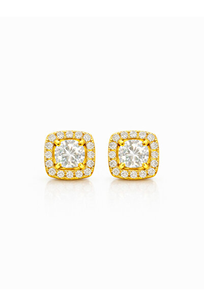 FELICELY 925 Silver Gold Shine Earrings