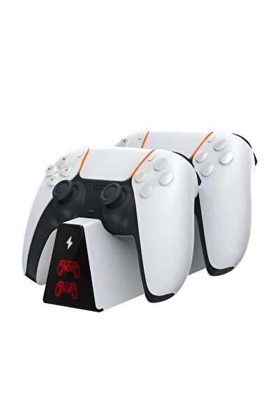 Sezy Ps5 Uyumlu Kablosuz Şarj Standı Aleti Çift Kol Hızlı Şarj