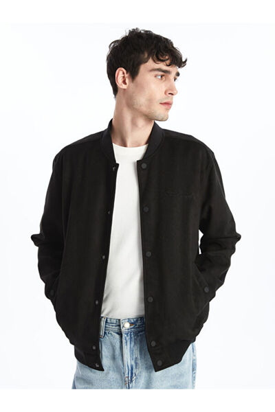 LC Waikiki Rmz Gi̇yi̇m Farkiyla Standardfit College Collar Men's Bomber Jacket