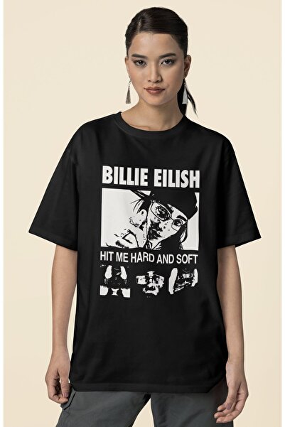 SEVBANO Vintage Billie Eilish Hit Me Hard and Soft Printed Unisex Oversize Si...