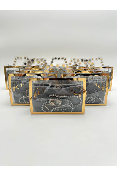 LenaToptan 10 Adet Ramazan Temalı Çanta İçerisinde Flamlı örtü Tesbih ve Taşl...