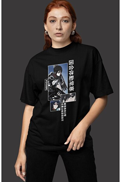 SEVBANO Σχεδιασμός Mikasa Ackerman Τυπωμένο Unisex Oversize T-Shirt Attack On...