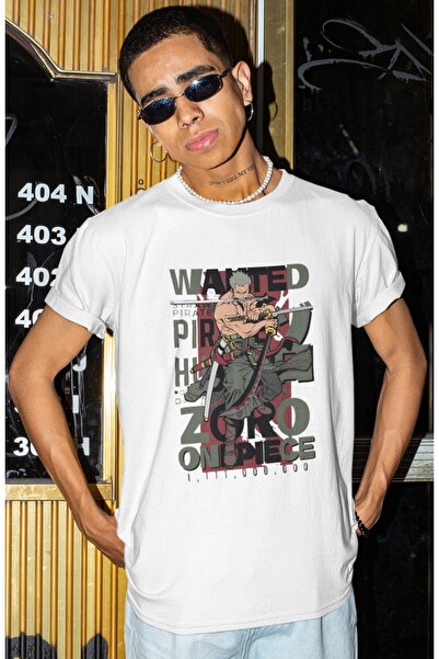 SEVBANO Tricou unisex supradimensionat cu imprimeu Roronoa Zoro, personaj ani...